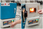 1200 Degree Electric Wire Laboratory Muffle Furnace Price blue white color